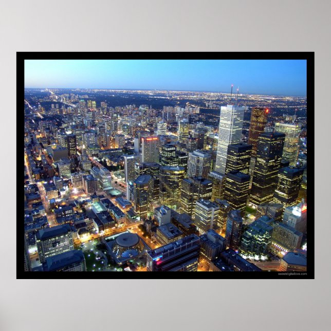 Toronto vid Dusk Poster (Framsidan)