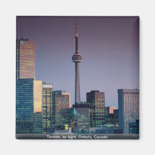 Toronto vid natt, Ontario, Kanada Magnet