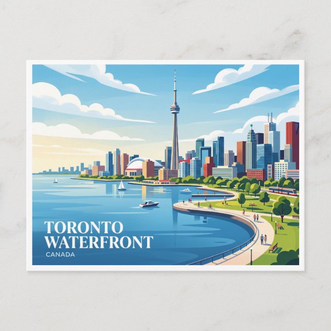 Toronto Waterfront Kanada Vykort (Framsida)