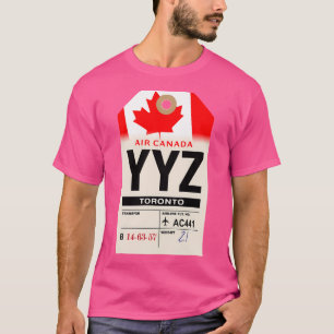 Toronto (Yyz) Ontario Canada Airline Luggage Tag T Shirt