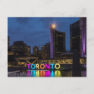 Torontos färgrika siluett vykort