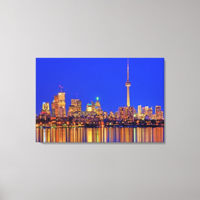 Torontos skyline på natten canvastryck (Framsida)