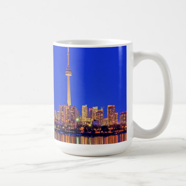 Torontos skyline på natten kaffemugg (Höger)
