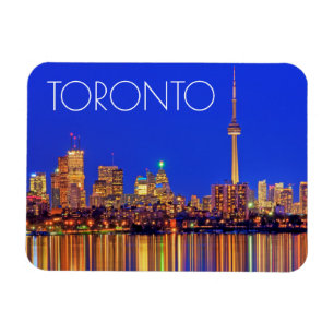 Torontos skyline på natten magnet