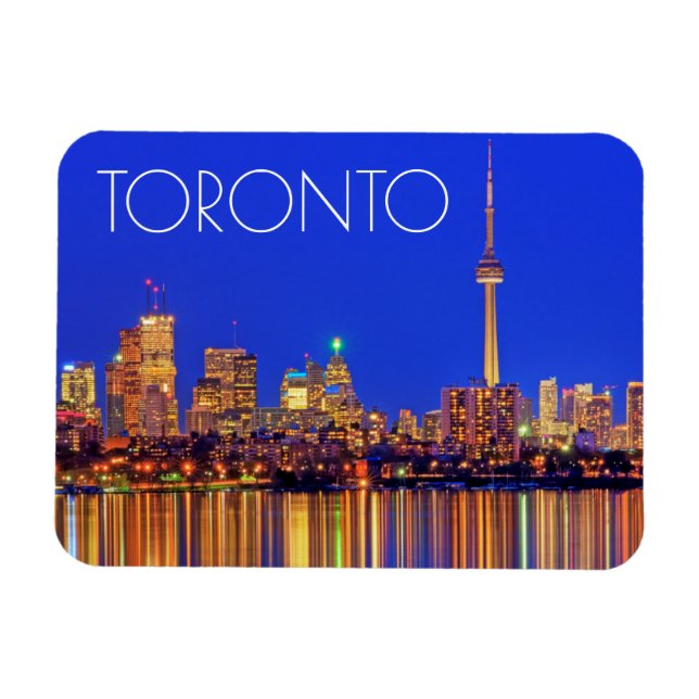 Torontos skyline på natten magnet (Horisontell)