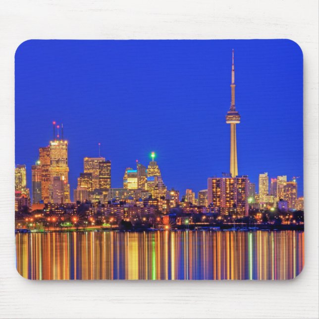 Torontos skyline på natten musmatta (Framsidan)