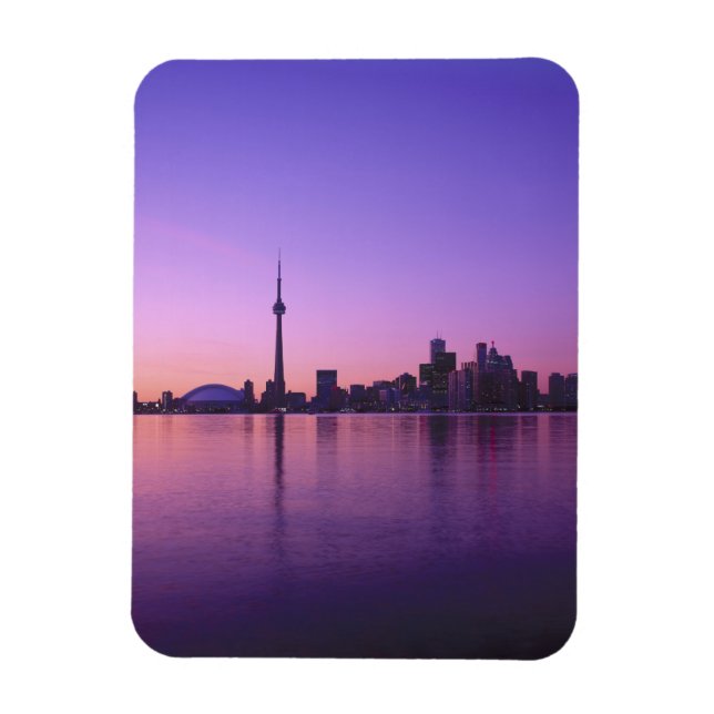 Torontos skyline på natten, Ontario, Kanada Magnet (Vertikal)