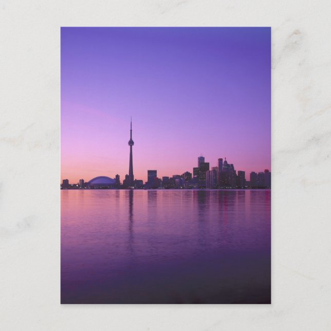 Torontos skyline på natten, Ontario, Kanada Vykort (Framsida)