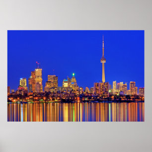 Torontos skyline på natten poster