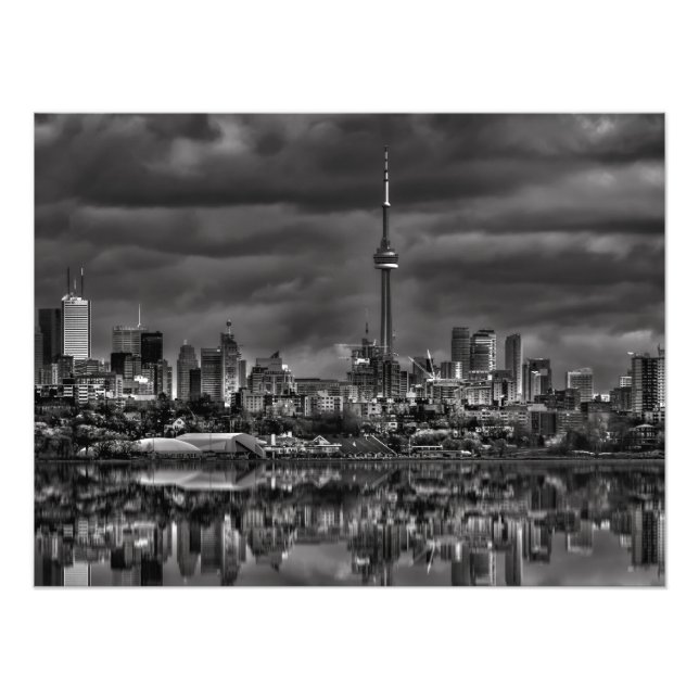 Torontos Skyline På Sheldon Utsiktsplats Reflektio Fototryck (Framsidan)