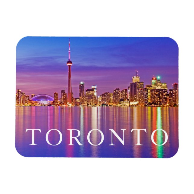 Torontos skyline vid skymning magnet (Horisontell)