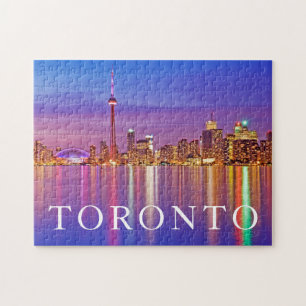 Torontos skyline vid skymning pussel