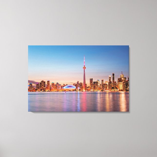 Torontos skyline vid solnedgång canvastryck (Framsida)