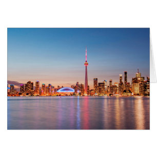 Torontos skyline vid solnedgång hälsningskort