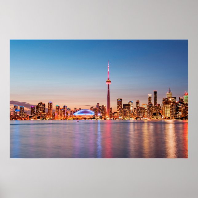 Torontos skyline vid solnedgång poster (Framsidan)