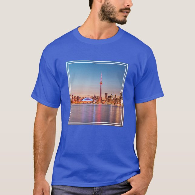 Torontos skyline vid solnedgång t shirt (Framsida)