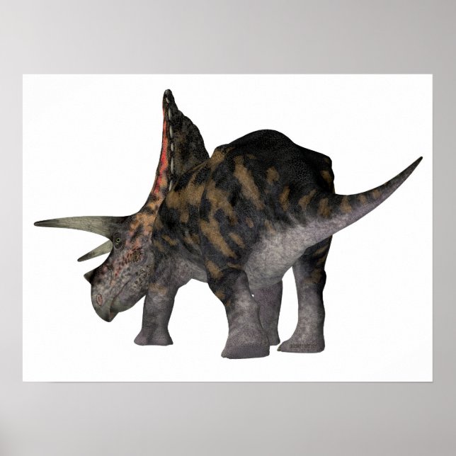 Torosaurus Dinosaur Svan Poster (Framsidan)