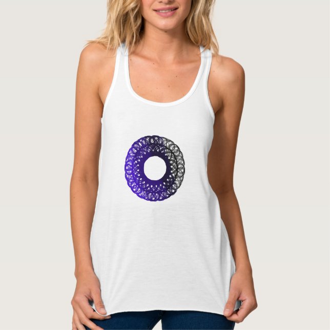 Torpam lila svart tanktop linne med racerback  (Framsida)