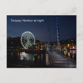 Torquay hamn på natten vykort