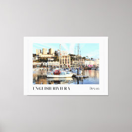 Torquay Marina, Engelska Riviera, Devon Canvastryck