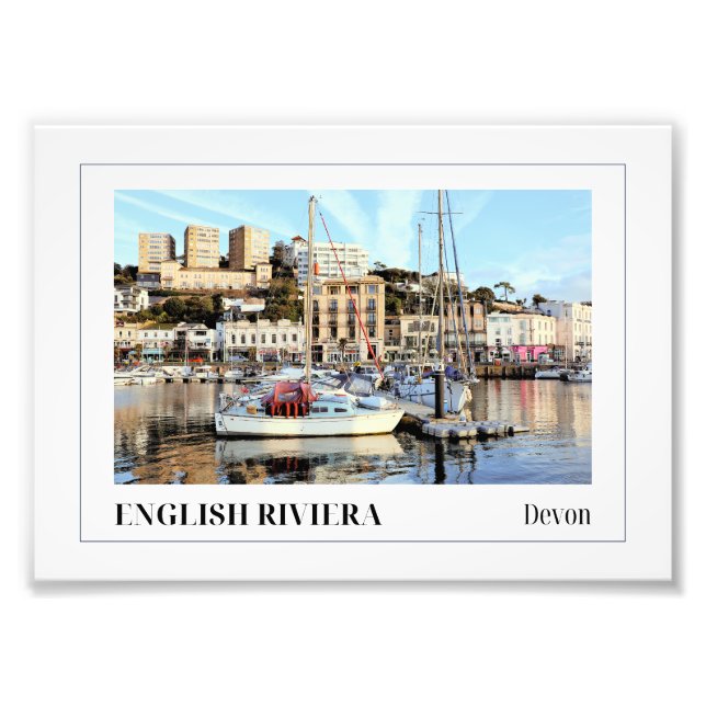 Torquay Marina, Engelska Riviera, Devon Fototryck (Framsidan)