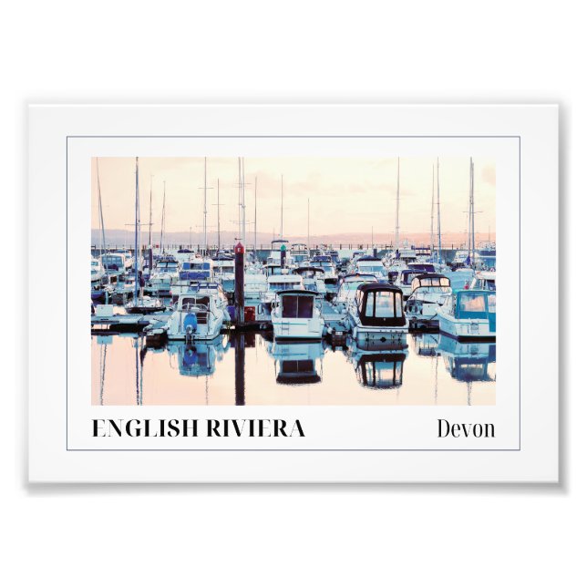 Torquay Marina, Engelska Riviera, Devon Fototryck (Framsidan)