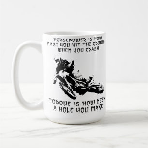 Torque Hål Dirt Bike Motocross Mugg Rolig