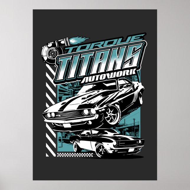 TORQUE TITANS AUTOWORKS - USA LEGEND CARS POSTER (Framsidan)
