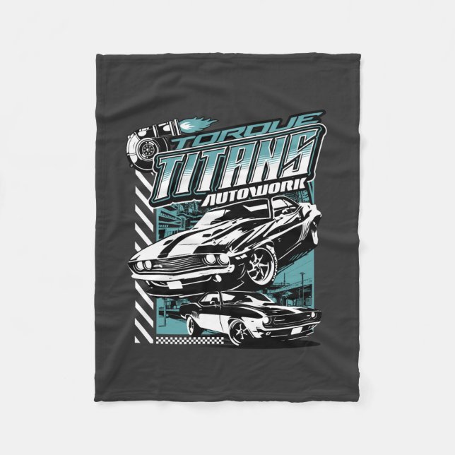 TORQUE TITANS AUTOWORKS - USA LEGENDSBILAR FLEECEFILT (Framsidan)