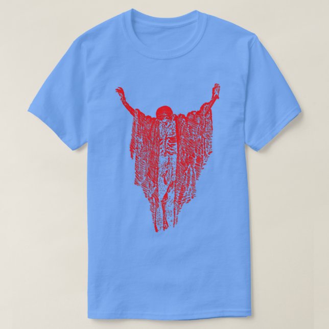 Torr Bones Shirt - Pastel Goth Red Creepy Skeleton T (Design framsida)