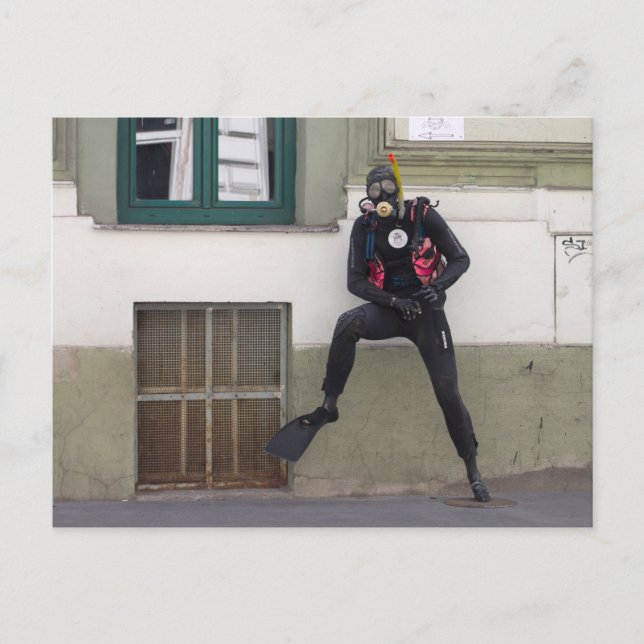 Torr dykdykare vykort (Framsida)