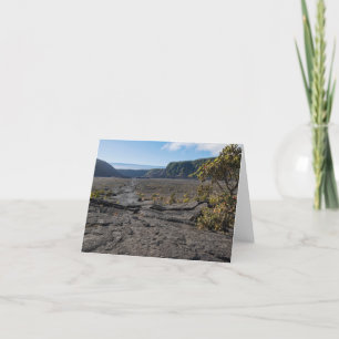 Torr ladugård av kilauea iki-krater tack kort