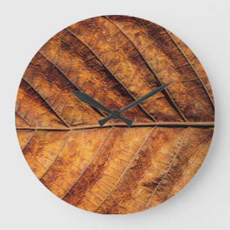 Torr löv: naturlig bakgrund i struktur. stor klocka