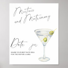 Torr Martini Bröllopsfest Idéer för dejting Poster