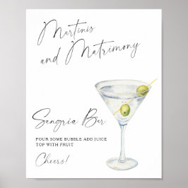 Torr Martini Bröllopsfest sangriabar Poster