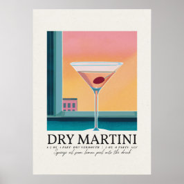 Torr Martini Rosa Sunset Retro Art Poster
