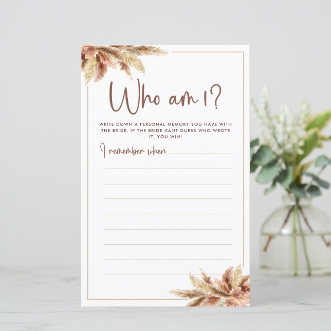 Torr Pampas Grass | Vem är jag? (Stående Fram)