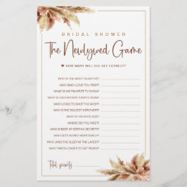 Torr Pampasgräs | The Newlywed Game Card