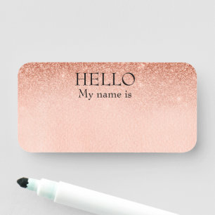 Torr radering av återanvändbart Anpassade Ro Guld  Namnbricka