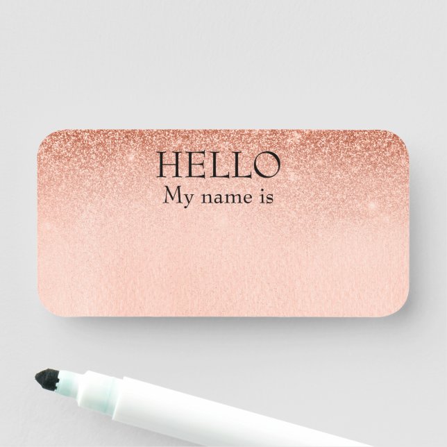 Torr radering av återanvändbart Anpassade Ro Guld  Namnbricka (På plats)