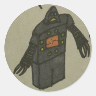 torr robot runt klistermärke