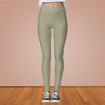 Torr Sage Solid Färg Leggings<br><div class="desc">Torr Sage Solid Färg</div>