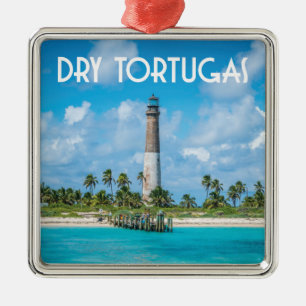 Torr Tortugas Florida Nycklar med fyr Julgransprydnad Metall