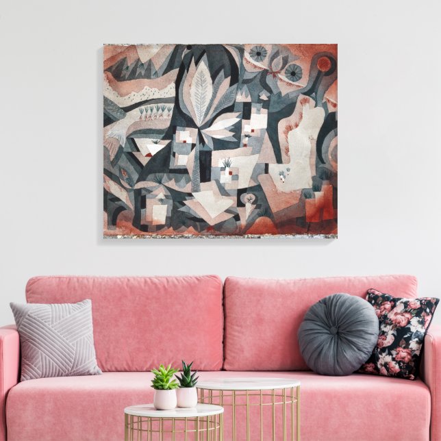 Torr-tråk trädgård | Paul Klee | Canvastryck (Insitu (Vardagsrum))