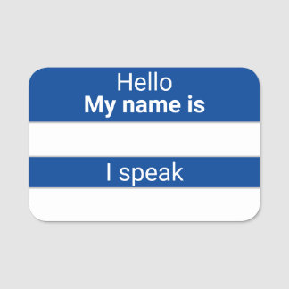 Torra raderingsspråk Namn bricka Namnbricka