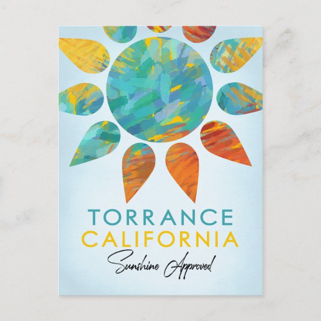 Torrance California Sunshine Travel Vykort (Framsida)