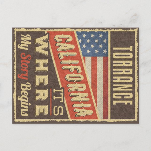 Torrance California Vykort (Framsida)