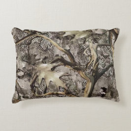 Torrbladskamouflage för jägare prydnadskudde