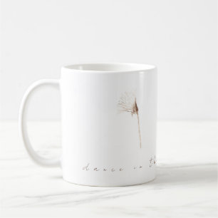 Torrdandelioner bläck teckning kaffe mugg