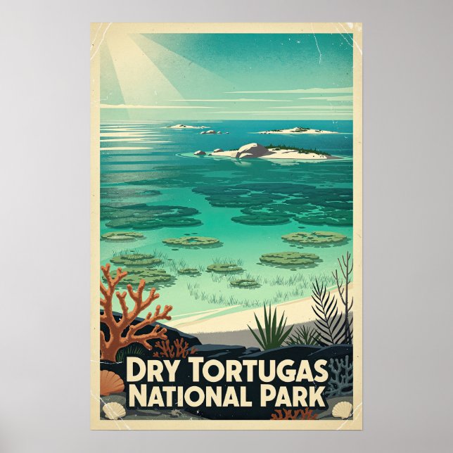 Torrdödis nationalpark Retro Poster (Framsidan)